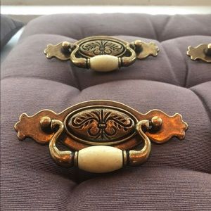 Set of 4 Canadian brass drawer handle pulls